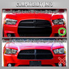 2011-2014 Dodge Charger HID Projector Headlights w/ LED DRL Light Strip Sequential Turn Signal and Side Marker  (Black Housing / Smoked Lens)