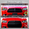 2011-2014 Dodge Charger Projector Headlights w/ LED DRL Light Strip Sequential Turn Signal and Side Marker  (Black Housing / Smoked Lens)