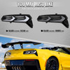 2014-2019 Chevrolet Corvette C7 Sequential LED Turn Signal C8-Style Tail Lights (Black Housing / Clear Lens)