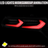 2014-2019 Chevrolet Corvette C7 Sequential LED Turn Signal C8-Style Tail Lights (Black Housing / Smoked Lens)