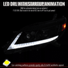 2011-2020 Toyota Sienna Switchback Sequential LED Bar Projector Headlights (Black Housing / Smoked Lens)