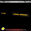 2008-2014 Dodge Challenger Sequential LED Turn Signal Tail Lights (Black Housing / Smoked Lens / White Bars)