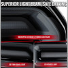 2008-2014 Dodge Challenger Sequential LED Turn Signal Tail Lights (Black Housing / Smoked Lens / White Bars)