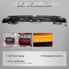 2008-2014 Dodge Challenger Sequential LED Turn Signal Tail Lights (Black Housing / Smoked Lens / White Bars)