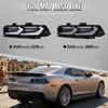 2014-2015 Chevrolet Camaro Sequential LED Turn Signal C8-Style Tail Lights (Black Housing / Clear Lens)