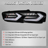 2019-2024 Chevrolet Camaro Sequential LED Turn Signal C8-Style Tail Lights (Black Housing / Clear Lens)