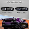 2019-2024 Chevrolet Camaro Sequential LED Turn Signal C8-Style Tail Lights (Black Housing / Clear Lens)