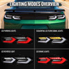 2019-2024 Chevrolet Camaro Sequential LED Turn Signal C8-Style Tail Lights (Black Housing / Clear Lens)