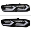 2019-2024 Chevrolet Camaro Sequential LED Turn Signal C8-Style Tail Lights (Black Housing / Clear Lens)