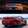 2019-2024 Chevrolet Camaro Sequential LED Turn Signal C8-Style Tail Lights (Black Housing / Clear Lens)