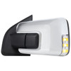 2021-2025 Ford F-150 Chrome Power Adjustable, Manual Fold, BSD & Heated Side Mirror w/ LED DRL Turn Signal Light - Driver Side Only