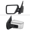 2021-2025 Ford F-150 Chrome Power Adjustable, Manual Fold & Heated Side Mirror - Driver Side Only