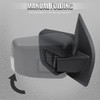 2021-2025 Ford F-150 Black Power Adjustable, Manual Fold, BSD & Heated Side Mirror w/ LED DRL Turn Signal Light Temperature Sensor - Passenger Side Only