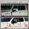 2021-2025 Ford F-150 Black Power Adjustable, Manual Fold, BSD & Heated Side Mirror w/ LED DRL Turn Signal Light Temperature Sensor - Passenger Side Only