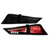 2014-2017 Lexus IS250/IS350 Full LED Tail Lights w/ Sequentail Turn Signal (Glossy Black Housing / Smoked Lens)