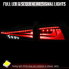 2014-2017 Lexus IS250/IS350 Full LED Tail Lights w/ Sequentail Turn Signal (Glossy Black Housing / Smoked Lens)