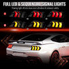 2024-2026 Ford Mustang Full LED Switchback Sequential Tail Lights with Startup Animation (Black Housing / Smoked Lens)
