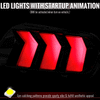 2024-2026 Ford Mustang Full LED Switchback Sequential Tail Lights with Startup Animation (Black Housing / Smoked Lens)