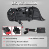 2024-2026 Ford Mustang Full LED Switchback Sequential Tail Lights with Startup Animation (Black Housing / Smoked Lens)