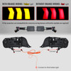 2024-2026 Ford Mustang Full LED Switchback Sequential Tail Lights with Startup Animation (Black Housing / Smoked Lens)