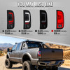 2008-2016 Ford F-250 / F-350 / F-450 / F-550 Super Duty Red LED C-Bar Tail Lights (Black Housing / Clear Lens)