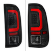 2008-2016 Ford F-250 / F-350 / F-450 / F-550 Super Duty Red LED C-Bar Tail Lights (Black Housing / Clear Lens)