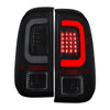 2008-2016 Ford F-250 / F-350 / F-450 / F-550 Super Duty LED C-Bar Tail Lights (Black Housing / Smoked Lens)