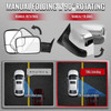 1994-2001 Dodge RAM 1500 / 1994-2002 Ram 2500 3500 Chrome Manual Adjustable & Extendable Towing Mirrors