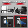 2014-2018 Chevrolet Silverado / GMC Sierra Power Adjustable, Heated, & Manual Extendable Towing Mirrors w/ Smoked Lens LED Signal & Clearance Lights