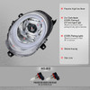 2014-2021 Mini Cooper F55 F56 F57 Projector Headlights Swithback LED DRL (Chrome Housing / Clear Lens)
