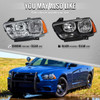 2011-2014 Dodge Charger Factory Style Halogen Headlights (Matte Black Housing / Clear Lens)