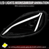 2005-2013 Chevrolet Corvette C6 Full LED Sequential Projector Headlights (Matte Black Housing / Clear Lens)
