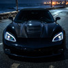 2005-2013 Chevrolet Corvette C6 Full LED Sequential Projector Headlights (Matte Black Housing / Clear Lens)