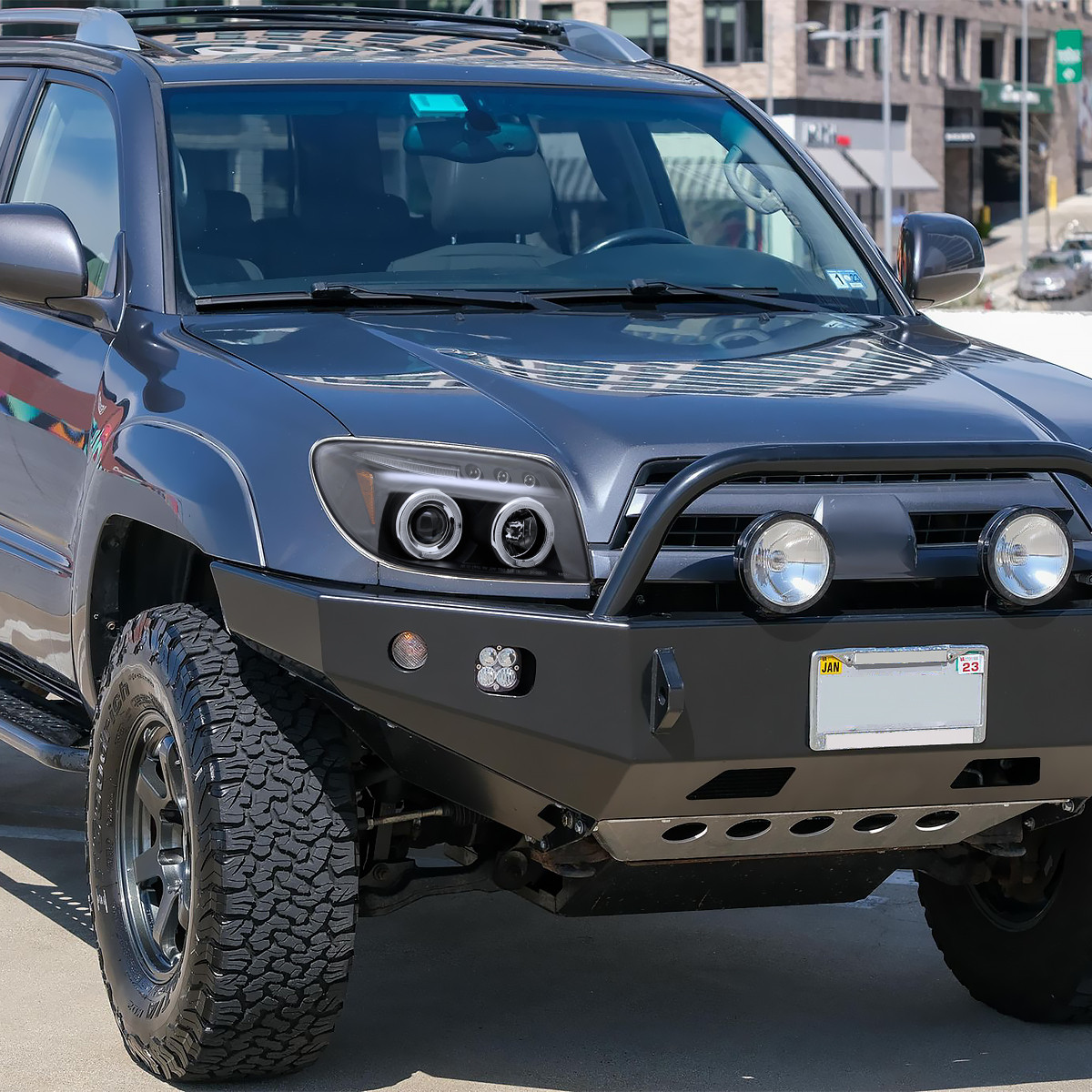 2003-2005 Toyota 4Runner Dual Halo Projector Headlights (Matte Black Housing/Clear Lens)