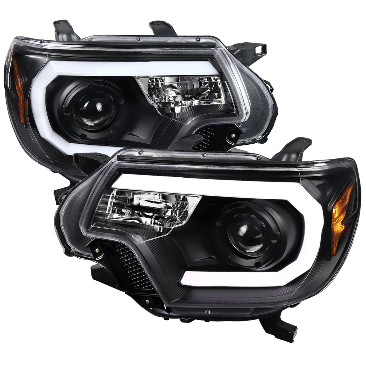 2012-2015 Toyota Tacoma LED C-Bar Projector Headlights (Matte