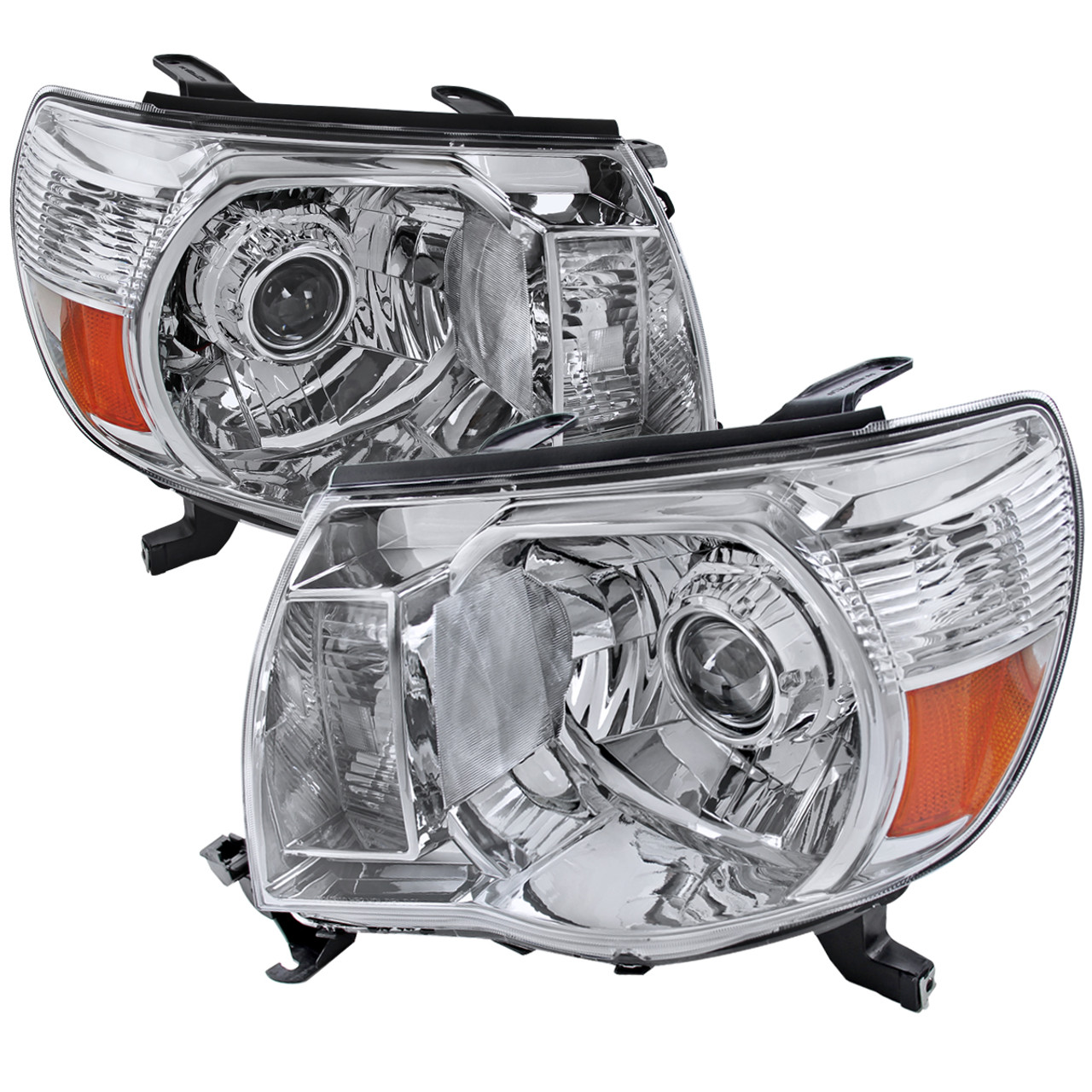 2005-2011 Toyota Tacoma Retro Style Projector Headlights (Chrome