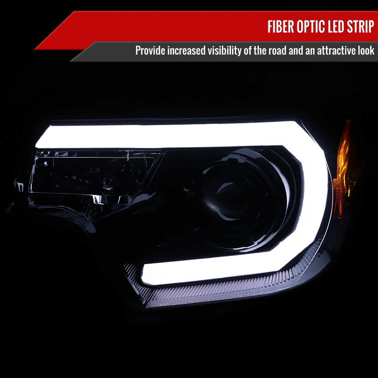 2012-2015 Toyota Tacoma LED C-Bar Projector Headlights (Glossy