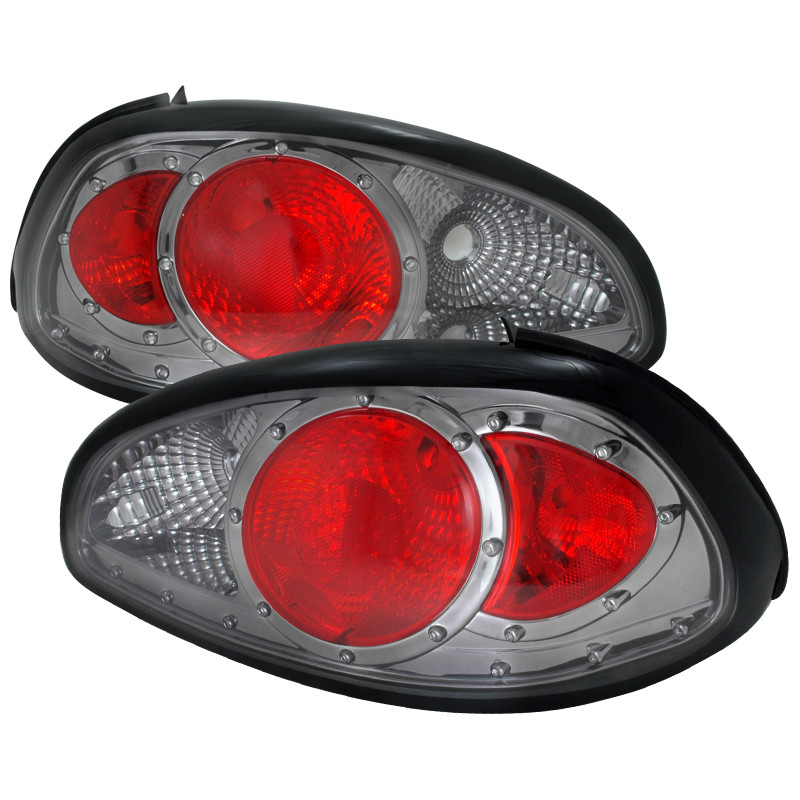 1997-2003 Pontiac Grand Prix Tail Lights (Chrome Housing/Smoked