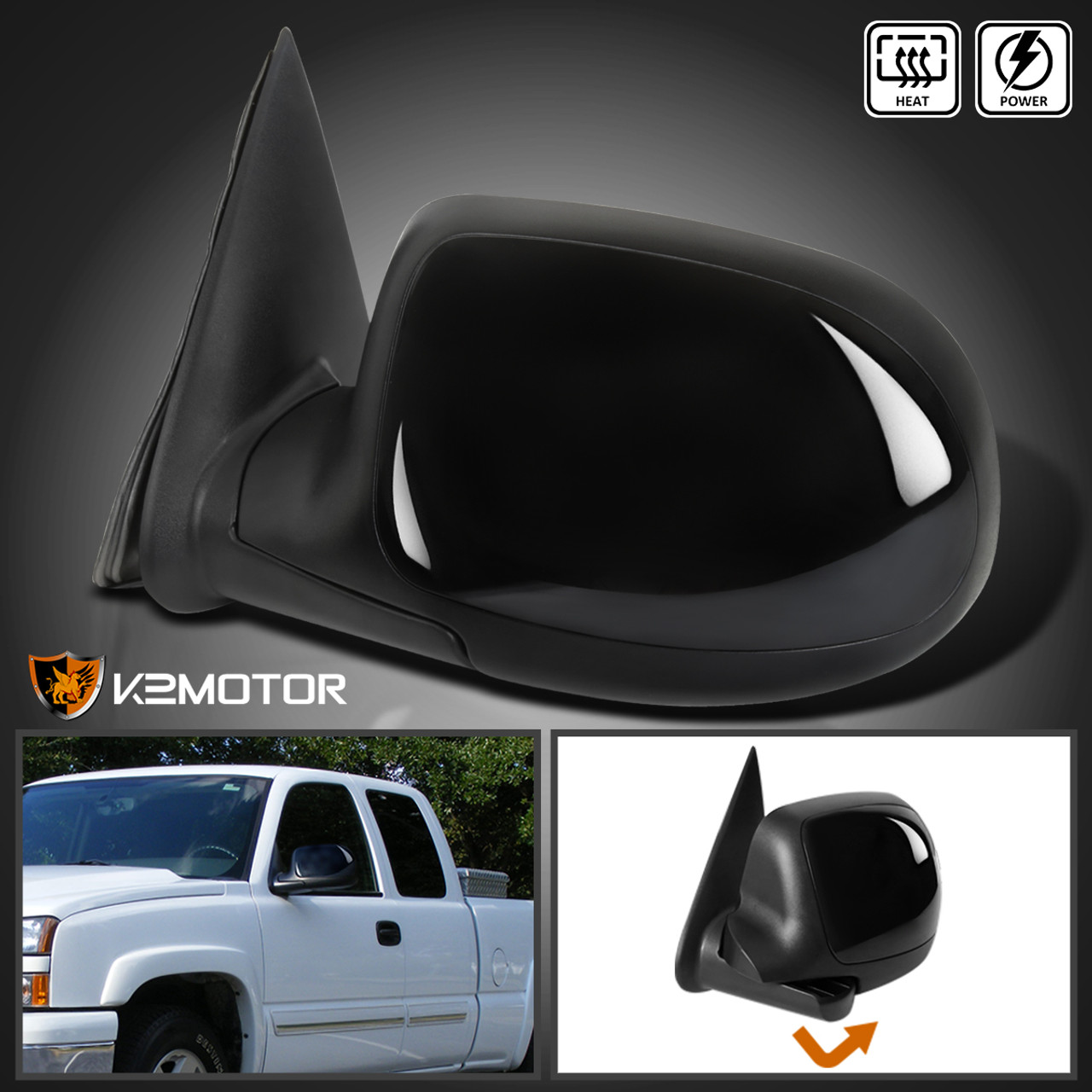 メール便対応！ 2003-2007 Chevy Silverado Suburban 1500 2500 3500 Tahoe GMC Sierra  1500 2500 3500 Yukon対応Motorhot Driver and Passenger Side View Mirror 