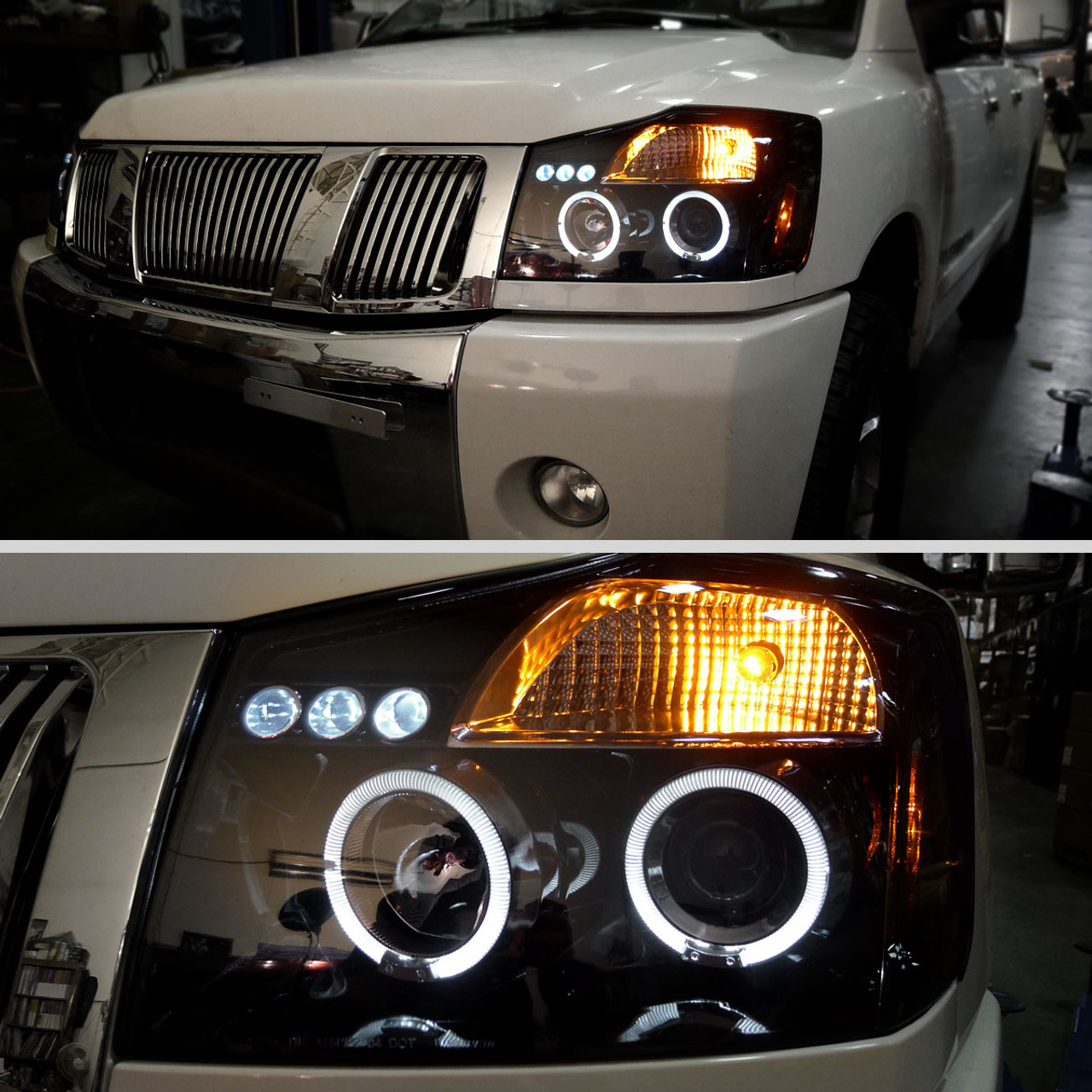 2004 2015 Nissan Titan 2004 2007 Armada Dual Halo Projector