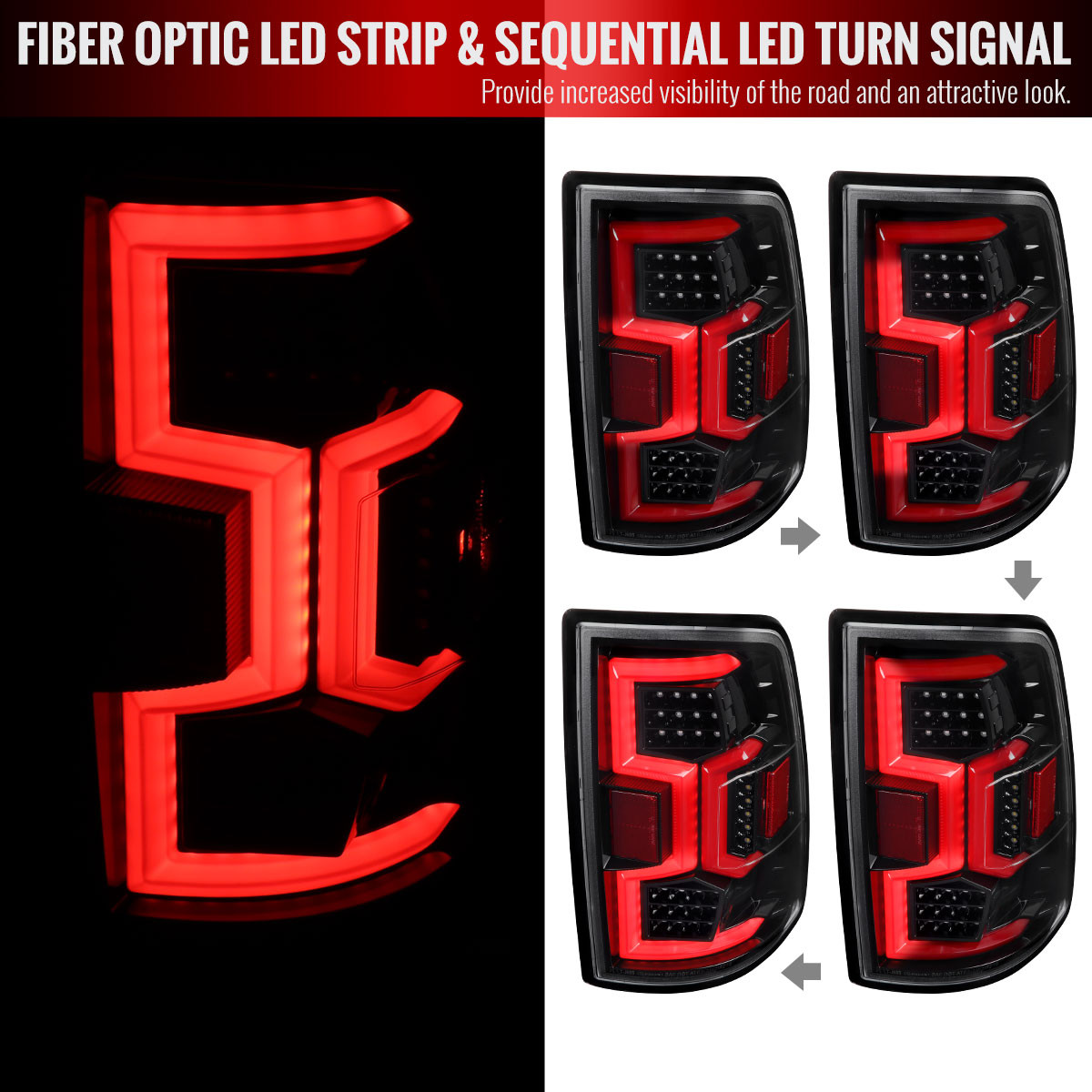 2019-2024 Dodge RAM 2500/3500 LED Sequential Signal Tail Lights