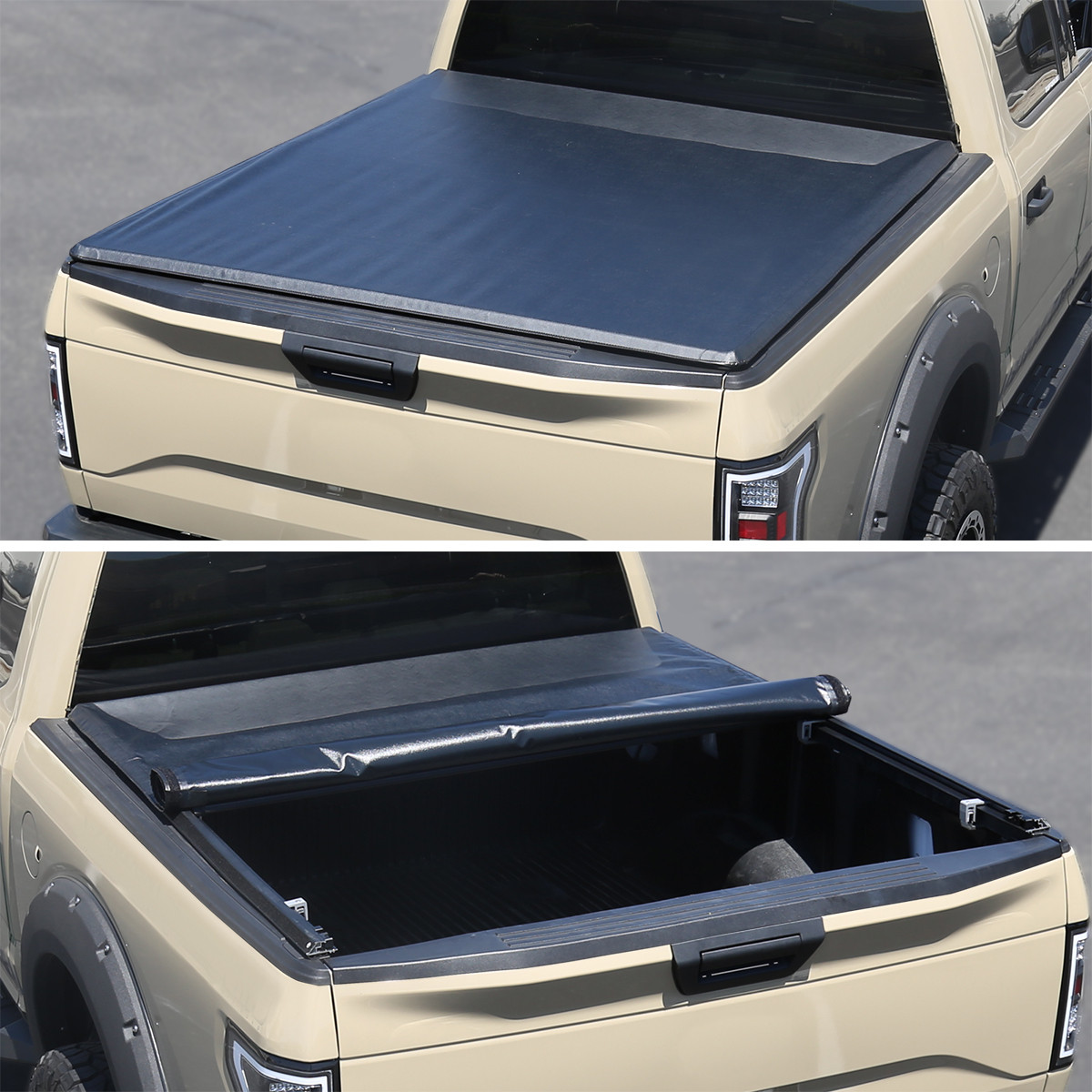 DNA MOTORING Soft Roll-Up Tonneau Cover – Fits 2007-2021 Toyota Tundra 6.5ft Short Bed, No Drill, Black, Matte Finish