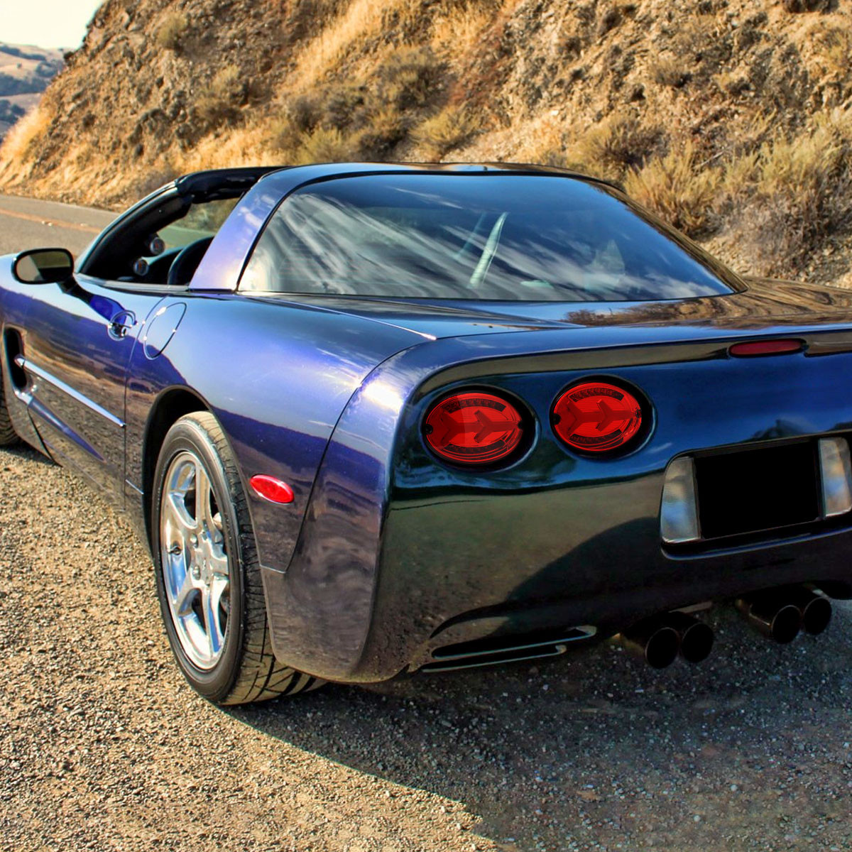1997-2004 Chevrolet Corvette C5 4 PC LED Bar Tail Lights (Chrome