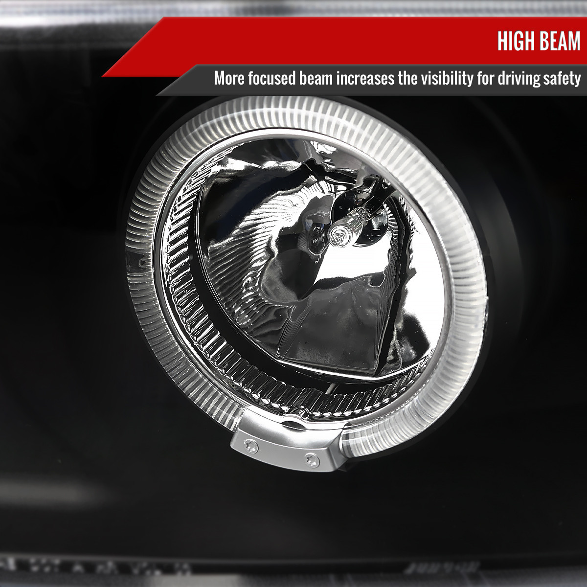 2004-2012 Chevrolet Colorado/ GMC Canyon Dual Halo Projector Headlights (Matte Black Housing/Clear Lens)