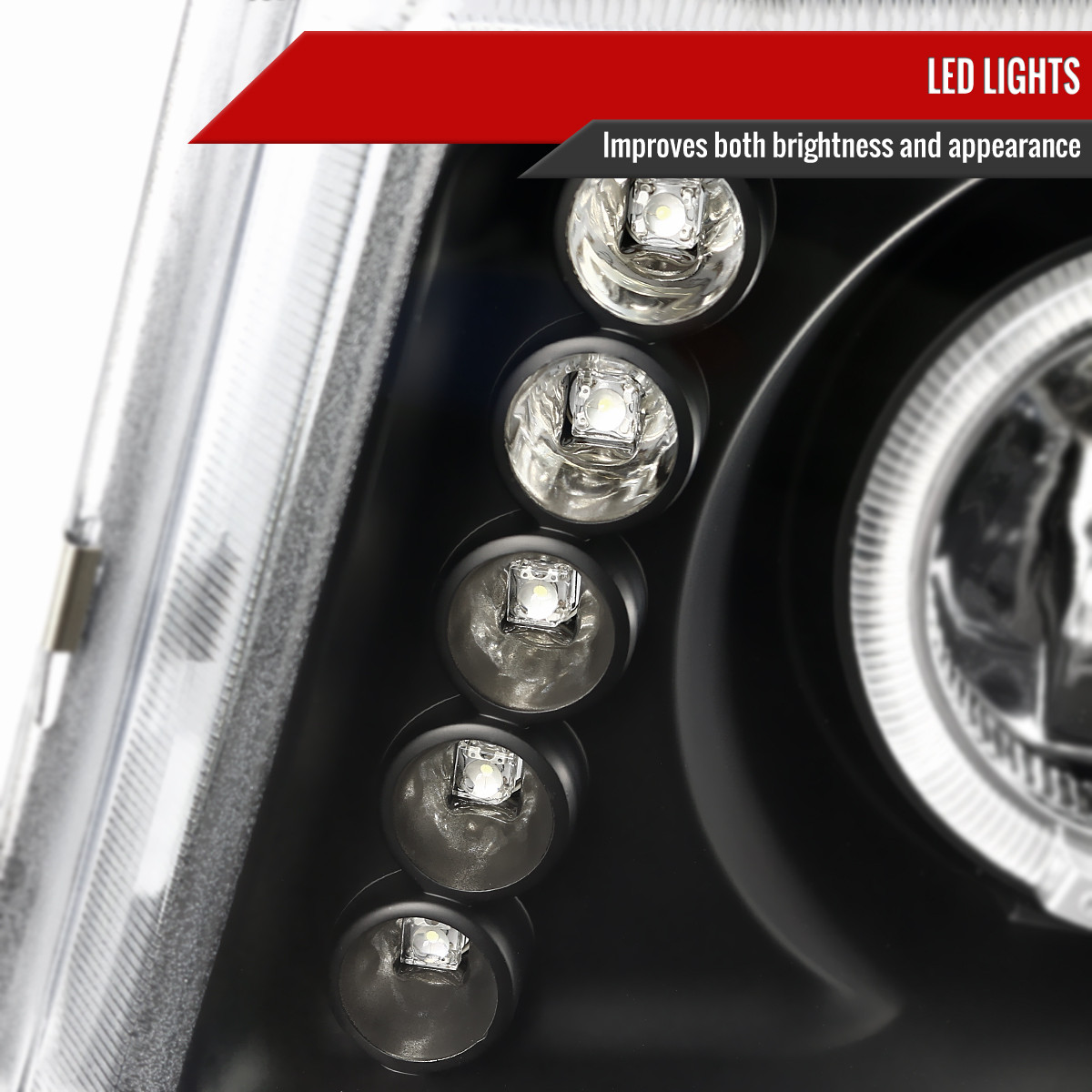 2004-2012 Chevrolet Colorado/ GMC Canyon Dual Halo Projector Headlights (Matte Black Housing/Clear Lens)