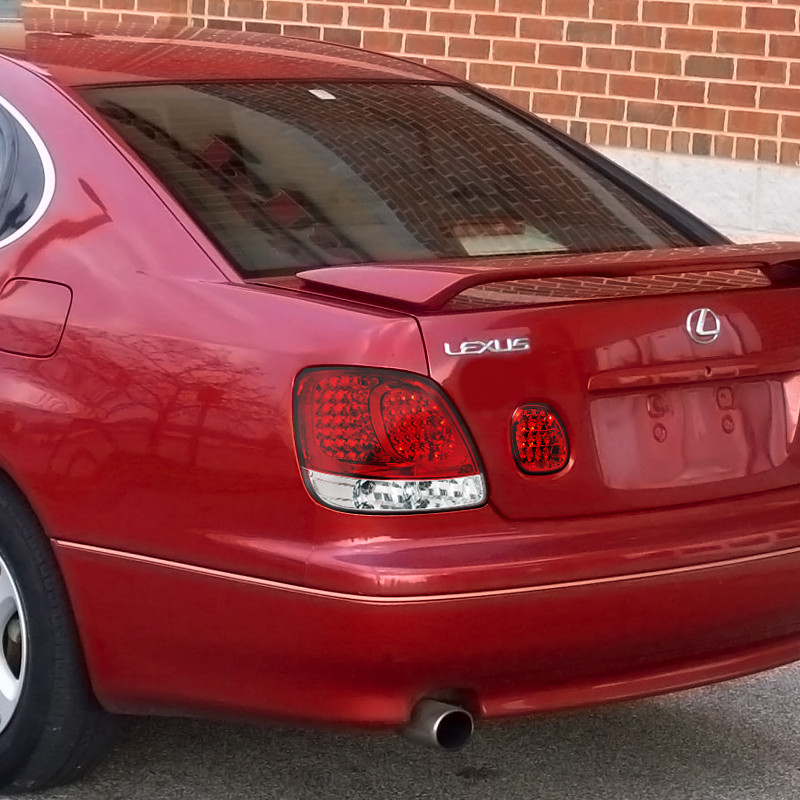 Autozensation LED Tail Lights For Lexus GS300 GS400 GS430 1998-2005 - Red/Clear 4-Piece Set