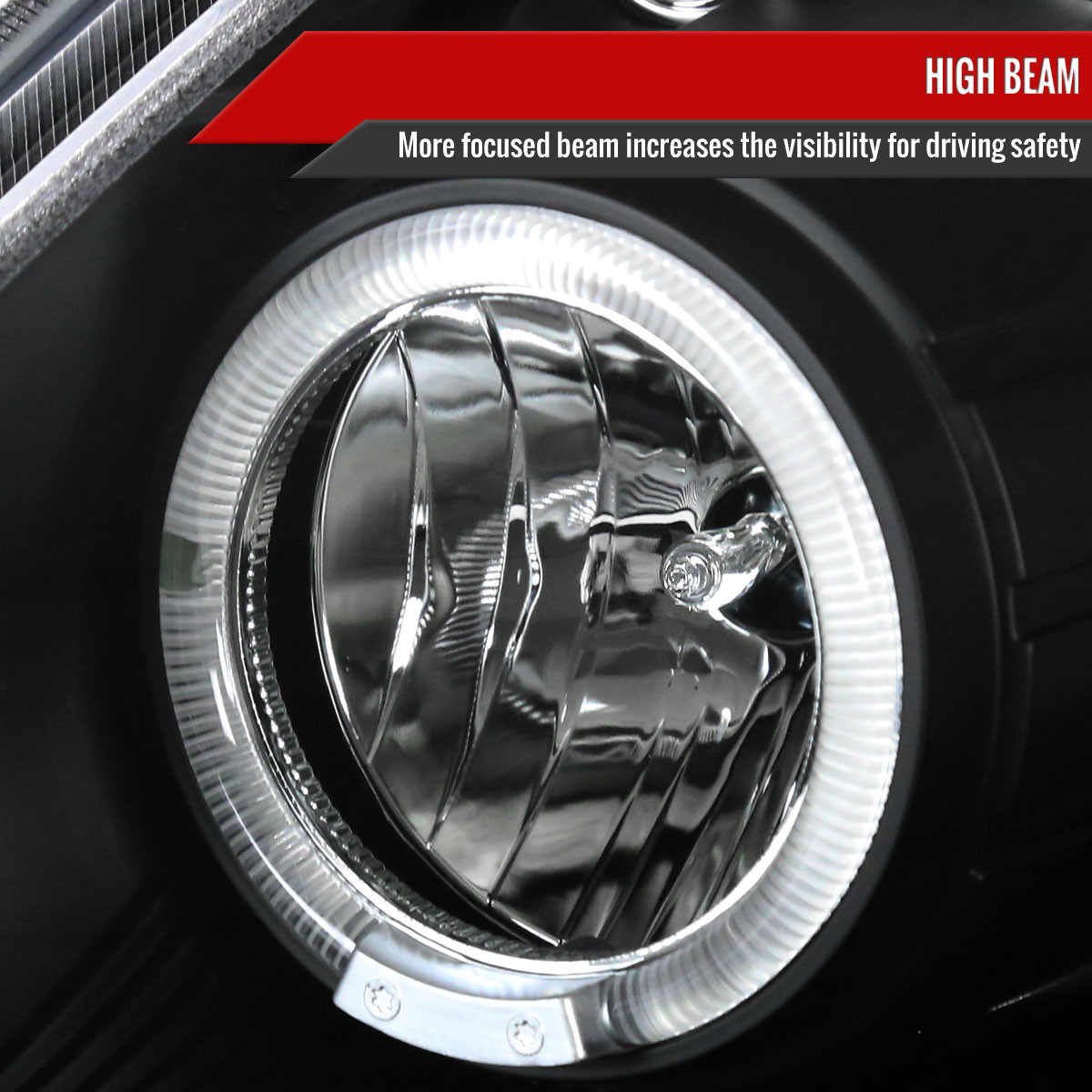 Carpartsinnovate Smoke LED Halo Projector Headlights For Nissan 350Z Z33 2003-2005 – Glossy Black