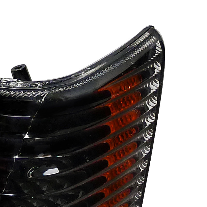 1993-1998 Jeep Grand Cherokee Corner Lights w/ Amber Reflectors (Matte Black Housing/Clear Lens)