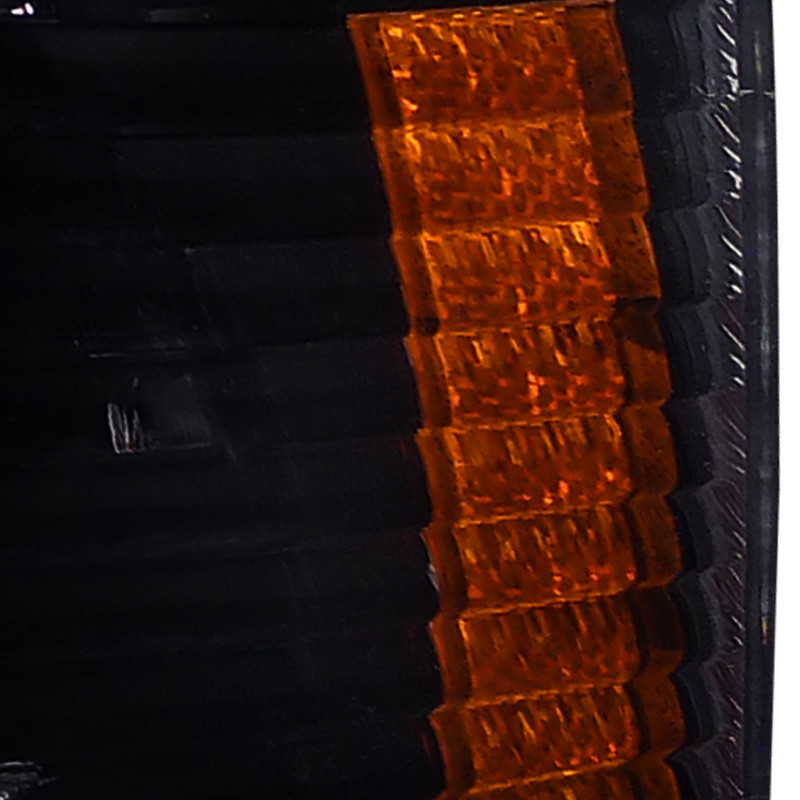 1993-1998 Jeep Grand Cherokee Corner Lights w/ Amber Reflectors (Matte Black Housing/Clear Lens)