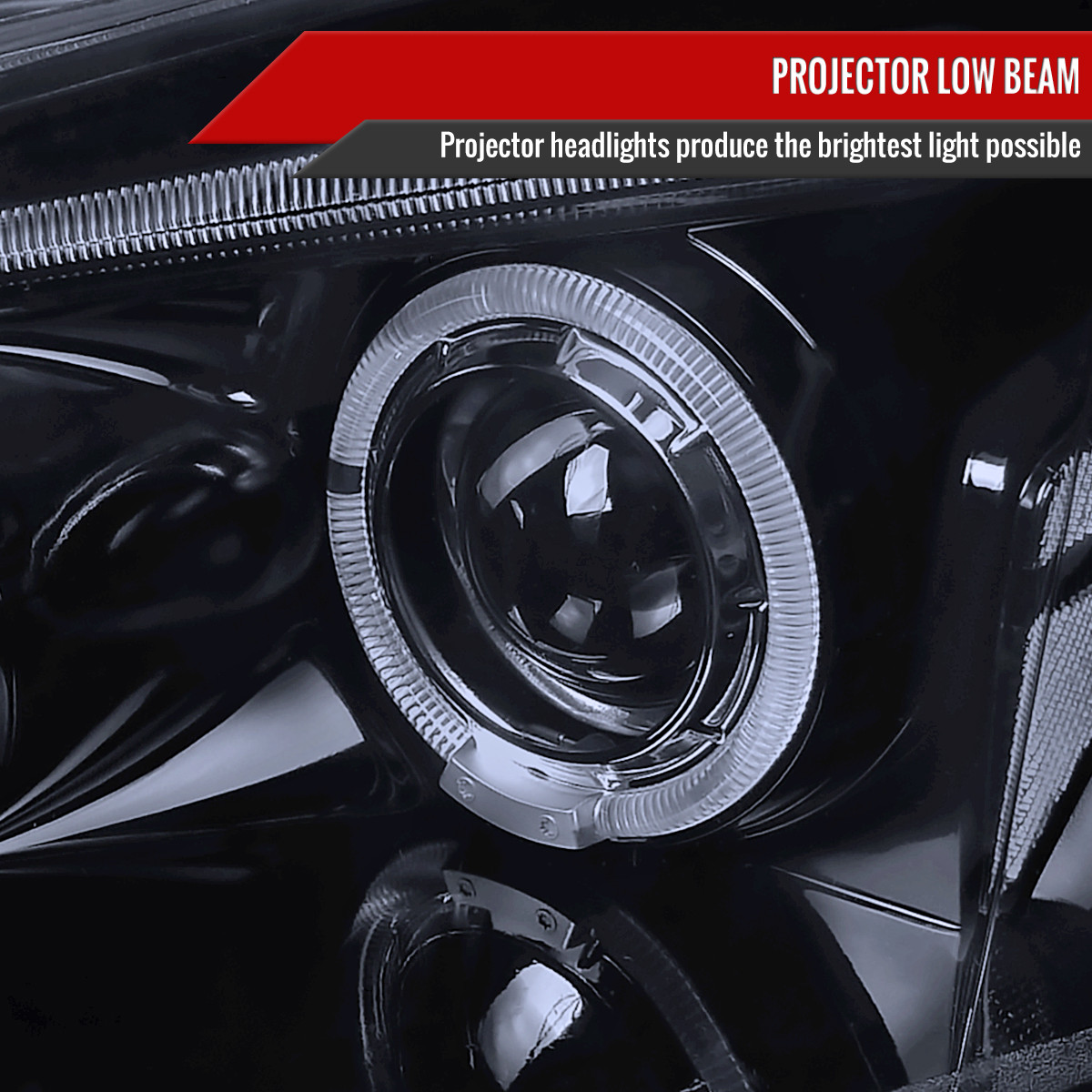 2002-2004 Acura RSX Dual Halo Projector Headlights (Glossy Black